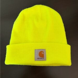 Carhartt Neon Yellow Beanie Knit Hat High Visibility Acrylic Cap